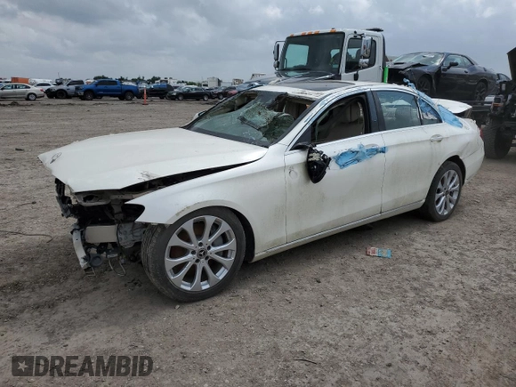 2017 Mercedes-Benz E with VIN WDDZF4JB0HA284884, listed as a Copart auction lot 55317155 with Not Provided miles and Salvage Title. Bid and sale history available at carsss.com. Image 1.