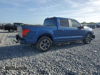 2024 Ford F-150 STX with VIN 1FTEW2KP2RKF00866, listed as a Copart auction lot 51946815 with 6,734 mi miles and Salvage Title. Bid and sale history available at carsss.com. Image 3.
