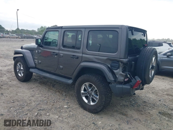 2018 Jeep Wrangler Unlimited Sahara with VIN 1C4HJXEN8JW303023, listed as a IAAI auction lot 42138631 with 72,463 mi miles and . Bid and sale history available at DreamBid. Image 6.