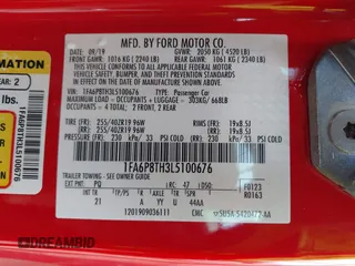 2020 Ford Mustang EcoBoost with VIN 1FA6P8TH3L5100676, listed as a IAAI auction lot 41909715 with 109,551 mi miles and . Bid and sale history available at carsss.com. Image 9.