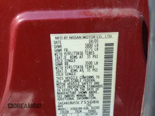 2005 Nissan Pathfinder SE with VIN 5N1AR18U55C755086, listed as a Copart auction lot 46274415 with 263,713 mi miles and Salvage Title. Bid and sale history available at carsss.com. Image 14.