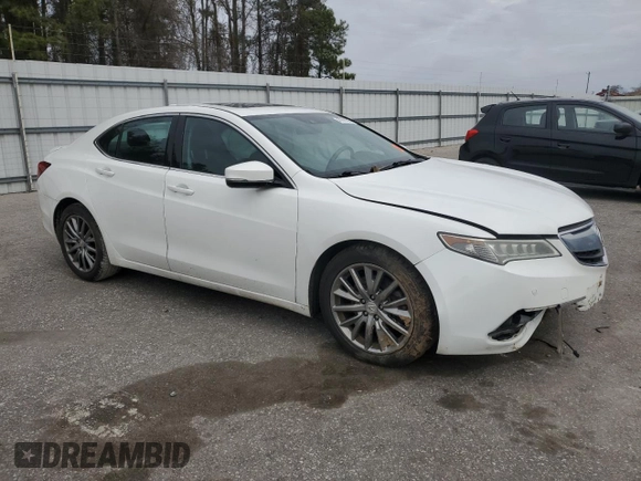 2015 Acura TLX V6 Advance with VIN 19UUB2F74FA000180, listed as a Copart auction lot 47987665 with 171,767 mi miles and Salvage Title. Bid and sale history available at carsss.com. Image 4.
