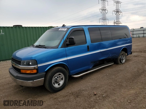 2016 Chevrolet Express Passenger LT with VIN 1GAZGPFG5G1170724, listed as a Copart auction lot 58849765 with Not provided miles and Salvage title. Bid and sale history available at DreamBid. Image 1.