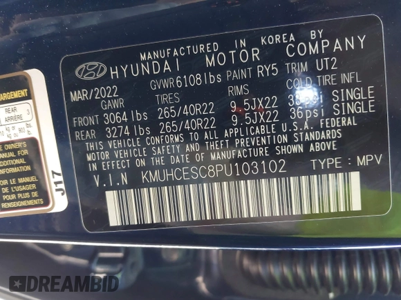 2023 Genesis GV80 с VIN KMUHCESC8PU103102, выставлен на аукционе IAAI как лот 41920262 с пробегом 28 701 миль миль и . История ставок и продаж доступна на DreamBid. Изображение 9.