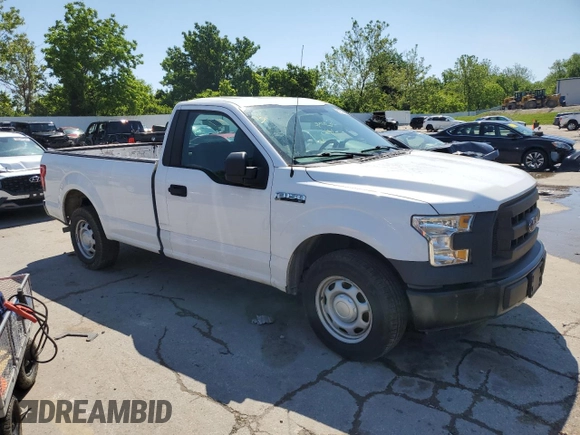 2016 Ford F-150 XL with VIN 1FTMF1C84GKD38765, listed as a Copart auction lot 57071445 with 142,677 mi miles and Salvage title. Bid and sale history available at DreamBid. Image 4.