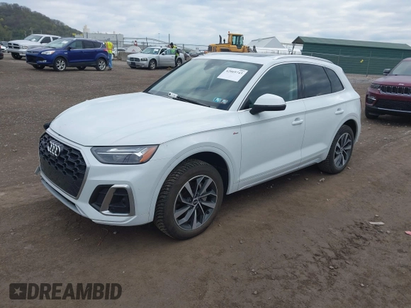 2022 Audi Q5 S line Premium Plus with VIN WA1EAAFY2N2014414, listed as a IAAI auction lot 42069743 with 44,654 mi miles and . Bid and sale history available at DreamBid. Image 18.