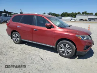 2017 Nissan Pathfinder Platinum with VIN 5N1DR2MM5HC907722, listed as a Copart auction lot 61256935 with 155,020 mi miles and Salvage title. Bid and sale history available at DreamBid. Image 4.