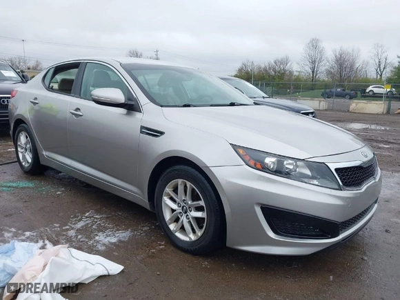 2011 Kia Optima LX with VIN KNAGM4A76B5146718, listed as a IAAI auction lot 42006225 with 213,939 mi miles. Bid and sale history available at carsss.com. Image 1.
