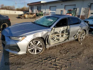 2021 Acura TLX Advance with VIN 19UUB6F63MA001512, listed as a Copart auction lot 50520405 with 81,388 mi miles and Salvage title. Bid and sale history available at DreamBid. Image 1.