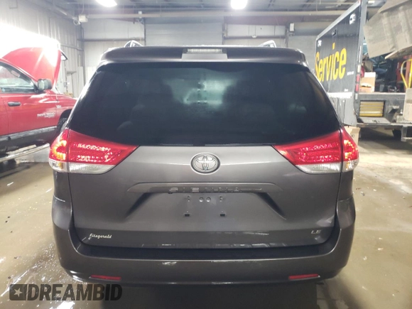 2011 Toyota Sienna LE AAS with VIN 5TDKK3DCXBS095708, listed as a Copart auction lot 87407754 with 208,356 mi miles and Salvage Title. Bid and sale history available at DreamBid. Image 6.