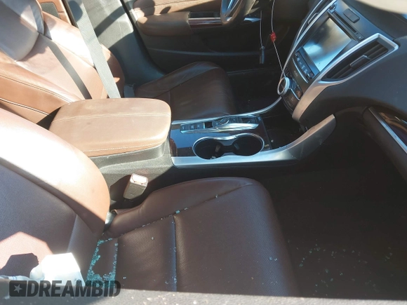 2015 Acura TLX V6 Tech with VIN 19UUB3F58FA002616, listed as a IAAI auction lot 41540955 with 91,956 mi miles. Bid and sale history available at carsss.com. Image 5.
