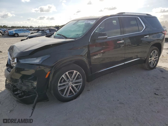 2023 Chevrolet Traverse High Country with VIN 1GNERNKW0PJ161518, listed as a Copart auction lot 84371144 with 52,319 mi miles and Salvage Title. Bid and sale history available at carsss.com. Image 1.