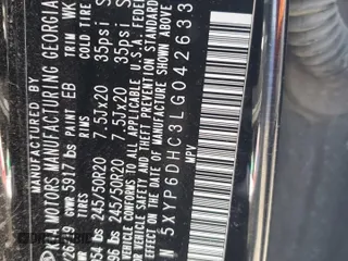 2020 Kia Telluride S with VIN 5XYP6DHC3LG042633, listed as a Copart auction lot 54906345 with Not provided miles and Salvage title. Bid and sale history available at DreamBid. Image 13.