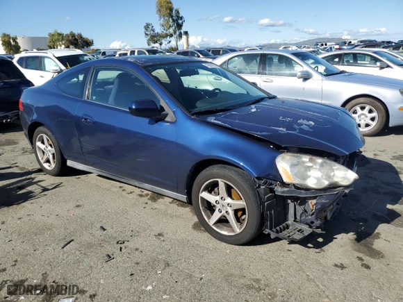 2002 Acura RSX Manual with VIN JH4DC53812C004405, listed as a Copart auction lot 43590925 with 213,231 mi miles and Salvage Title. Bid and sale history available at carsss.com. Image 4.