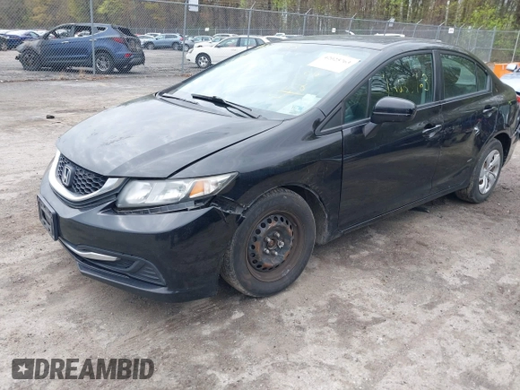 2014 Honda Civic Sedan LX with VIN 2HGFB2F57EH548259, listed as a IAAI auction lot 42025763 with 179,382 mi miles. Bid and sale history available at carsss.com. Image 2.