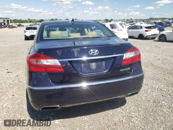 2013 Hyundai Genesis 3.8L with VIN KMHGC4DDXDU235932, listed as a Copart auction lot 57728705 with 140,778 mi miles and Salvage title. Bid and sale history available at DreamBid. Image 6.