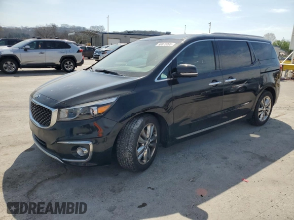 2017 Kia Sedona SX-L with VIN KNDME5C17H6334376, listed as a Copart auction lot 50873095 with 152,544 mi miles and Salvage Title. Bid and sale history available at carsss.com. Image 1.