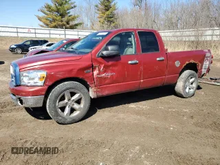 2007 Dodge 1500 SLT with VIN 1D7HU182X7J620559, listed as a Copart auction lot 52700335 with 196,055 mi miles and Clean Title. Bid and sale history available at carsss.com. Image 1.