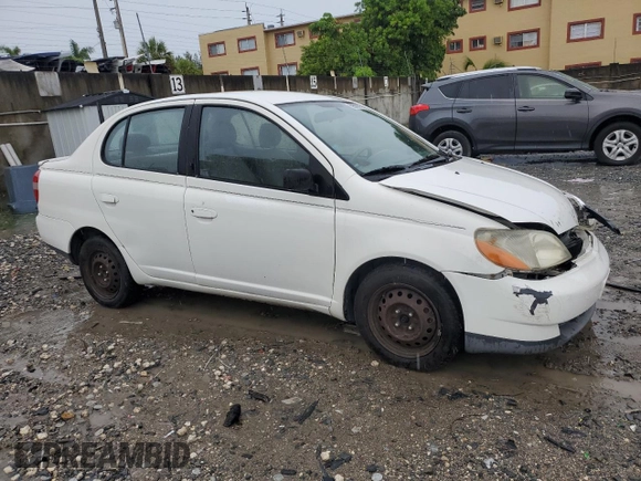 2002 Toyota ECHO with VIN JTDBT123X25021604, listed as a Copart auction lot 59541195 with Not provided miles and Salvage title. Bid and sale history available at DreamBid. Image 4.
