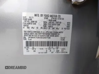 2011 Ford Explorer XLT с VIN 1FMHK7D8XBGA67720, выставлен на аукционе IAAI как лот 42562678 с пробегом 206 824 миль миль и . История ставок и продаж доступна на DreamBid. Изображение 9.