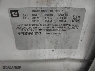 2016 Chevrolet Cruze Limited LT with VIN 1G1PE5SB2G7136524, listed as a IAAI auction lot 41963915 with 78,178 mi miles. Bid and sale history available at carsss.com. Image 9.