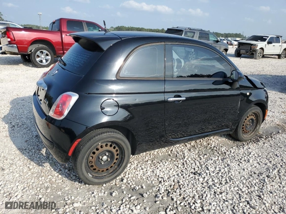 2013 FIAT 500 Pop with VIN 3C3CFFAR3DT748427, listed as a Copart auction lot 51220245 with 76,576 mi miles and Salvage Title. Bid and sale history available at carsss.com. Image 3.