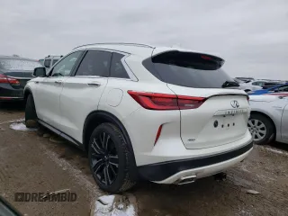 2021 Infiniti QX50 LUXE with VIN 3PCAJ5BB5MF115102, listed as a Copart auction lot 36489093 with 24,360 mi miles. Bid and sale history available at carsss.com. Image 2.