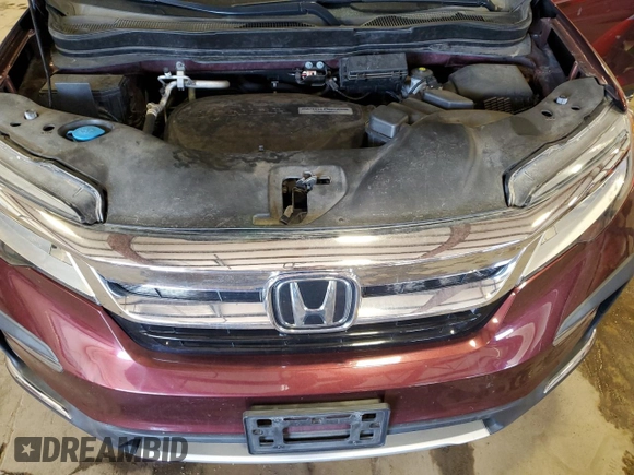 2019 Honda Pilot Touring 7-Passenger with VIN 5FNYF6H63KB012984, listed as a Copart auction lot 52826725 with 99,485 mi miles and Salvage Title. Bid and sale history available at carsss.com. Image 12.