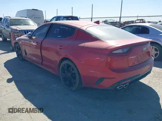 2019 Kia Stinger GT1 with VIN KNAE45LC4K6058140, listed as a IAAI auction lot 41859753 with 63,847 mi miles and . Bid and sale history available at DreamBid. Image 3.