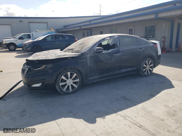 2012 Kia Optima SX with VIN 5XXGR4A6XCG013386, listed as a Copart auction lot 53230285 with 0 mi miles and Salvage Title. Bid and sale history available at carsss.com. Image 1.