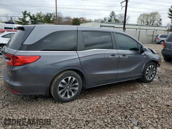 2022 Honda Odyssey EX-L z VIN 5FNRL6H78NB049944, wystawiony jako Copart lot #52403275 z przebiegiem Nie podano mil oraz Szkoda całkowita • Salvage title. Historia ofert i sprzedaży dostępna na DreamBid. Obrazek 3.