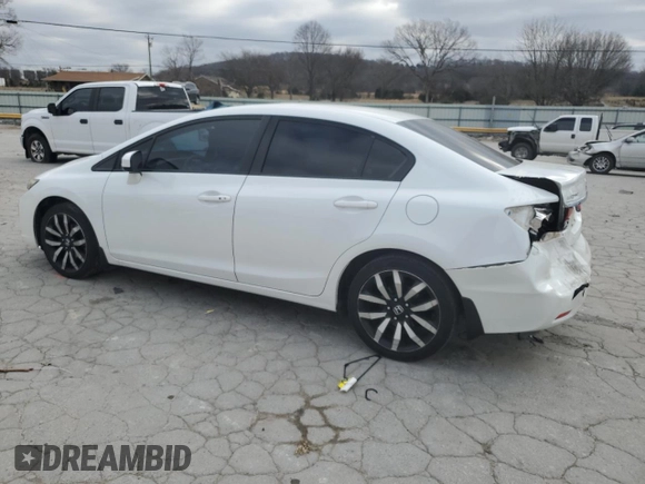2015 Honda Civic EX-L with VIN 19XFB2F90FE003552, listed as a Copart auction lot 48020205 with 129,021 mi miles and Salvage Title. Bid and sale history available at DreamBid. Image 2.