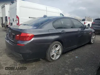 2014 BMW 5 Series 528i xDrive with VIN WBA5A7C52ED616475, listed as a Copart auction lot 64597745 with 91,306 mi miles and Salvage title. Bid and sale history available at DreamBid. Image 3.