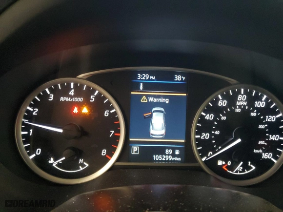 2019 Nissan Sentra SV with VIN 3N1AB7AP7KL612823, listed as a Copart auction lot 43204235 with 105,299 mi miles and Salvage Title. Bid and sale history available at carsss.com. Image 9.