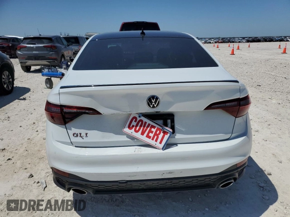 2022 Volkswagen Jetta GLI Autobahn with VIN 3VW2T7BUXNM016765, listed as a Copart auction lot 52581365 with 24,228 mi miles and Salvage title. Bid and sale history available at DreamBid. Image 6.