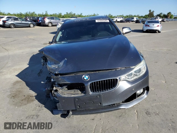 2015 BMW 4 Series 428i with VIN WBA3N7C54FK222324, listed as a Copart auction lot 57644345 with 114,696 mi miles and Salvage title. Bid and sale history available at DreamBid. Image 5.
