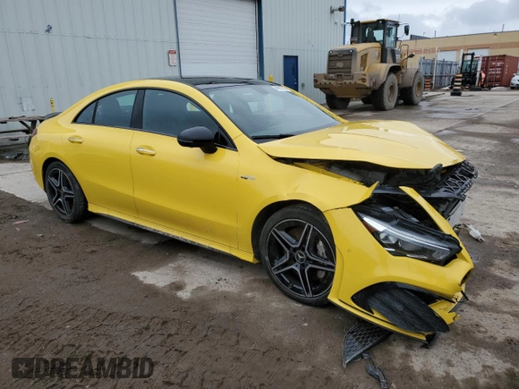 2021 Mercedes-Benz CLA with VIN W1K5J5BB4MN230539, listed as a Copart auction lot 48015315 with 3,427 mi miles and Salvage Title. Bid and sale history available at carsss.com. Image 4.