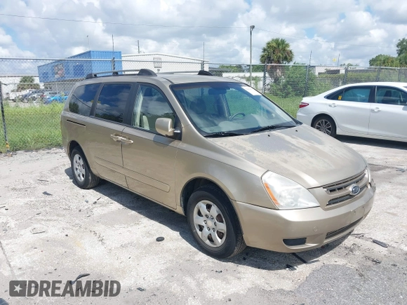 2006 Kia Sedona LX with VIN KNDMB233766055029, listed as a IAAI auction lot 39969975 with 189,090 mi miles. Bid and sale history available at carsss.com. Image 1.