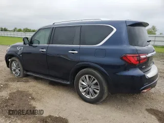 2020 Infiniti QX80 LUXE with VIN JN8AZ2NE2L9253853, listed as a Copart auction lot 70101594 with 76,337 mi miles and Salvage Title. Bid and sale history available at carsss.com. Image 2.