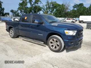 2021 Ram 1500 Big Horn with VIN 1C6SRFMT0MN725619, listed as a Copart auction lot 54238395 with 32,486 mi miles and Non repairable. Bid and sale history available at DreamBid. Image 4.