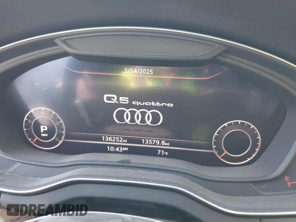 2018 Audi Q5 Premium with VIN WA1ANAFY4J2118996, listed as a IAAI auction lot 41798898 with 136,252 mi miles and . Bid and sale history available at DreamBid. Image 7.