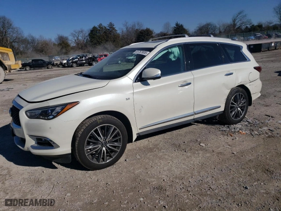2020 Infiniti QX60 LUXE with VIN 5N1DL0MMXLC517200, listed as a Copart auction lot 41757935 with 44,706 mi miles and Salvage Title. Bid and sale history available at carsss.com. Image 1.