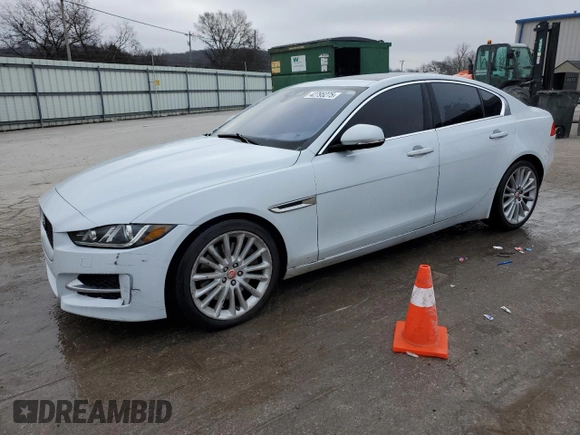 2017 Jaguar XE 35t First Edition with VIN SAJAH4BV9HA946943, listed as a Copart auction lot 42795275 with 137,984 mi miles and Salvage Title. Bid and sale history available at carsss.com. Image 1.