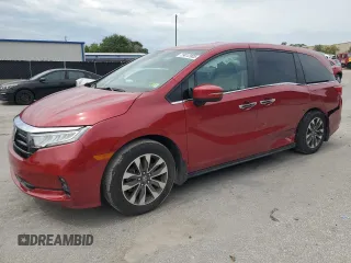 2023 Honda Odyssey EX-L z VIN 5FNRL6H67PB007744, wystawiony jako Copart lot #59012905 z przebiegiem 25 320 mil mil oraz Szkoda całkowita • Salvage title. Historia ofert i sprzedaży dostępna na DreamBid. Obrazek 1.