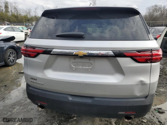 2022 Chevrolet Traverse LS with VIN 1GNERFKW3NJ138804, listed as a Copart auction lot 42082125 with 90,469 mi miles and Salvage Title. Bid and sale history available at carsss.com. Image 6.