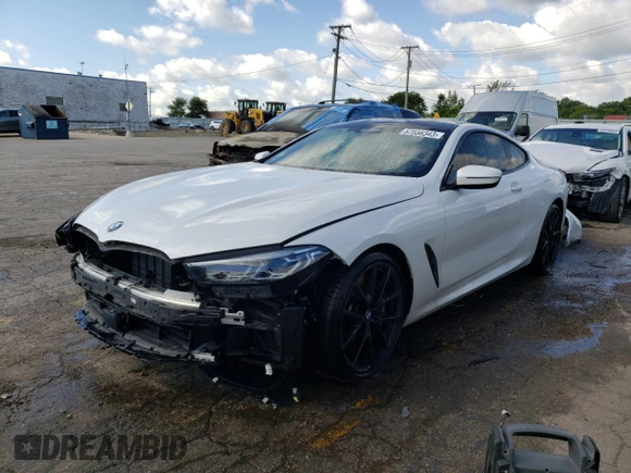 2019 BMW 8 Series M850i xDrive with VIN WBABC4C51KBU95991, listed as a Copart auction lot 67556343 with 21,102 mi miles. Bid and sale history available at carsss.com. Image 1.