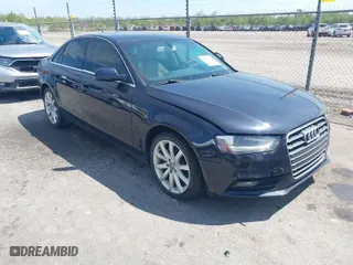 2013 Audi A4 Premium with VIN WAUBFAFL6DN050230, listed as a IAAI auction lot 41873079 with 111,879 mi miles. Bid and sale history available at carsss.com. Image 1.