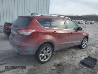 2014 Ford Escape Titanium with VIN 1FMCU9J90EUD58116, listed as a Copart auction lot 41972885 with 100,572 mi miles and Salvage Title. Bid and sale history available at carsss.com. Image 3.