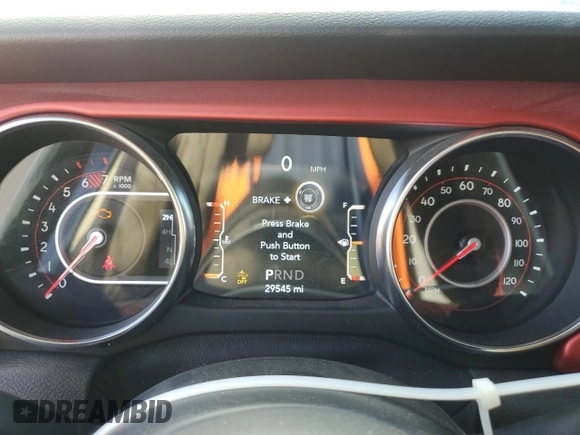 2020 Jeep Wrangler Unlimited Rubicon z VIN 1C4HJXFN2LW300085, wystawiony jako Copart lot #58085445 z przebiegiem 29 545 mil mil oraz Szkoda całkowita • Salvage title. Historia ofert i sprzedaży dostępna na DreamBid. Obrazek 9.