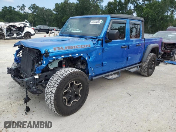 2022 Jeep Gladiator Rubicon with VIN 1C6JJTBG4NL111323, listed as a Copart auction lot 58772405 with 25,997 mi miles and Salvage title. Bid and sale history available at DreamBid. Image 1.